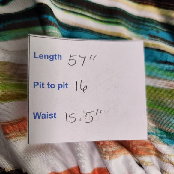 New Directions Multi-Color Sleeveless Maxi Dress Size Medium Long Boho Dress - Picture 9 of 9